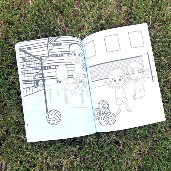 Volleyball coloring book for kids volleyball coloring pages