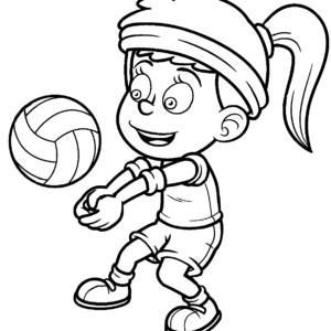 Volleyball coloring pages printable for free download