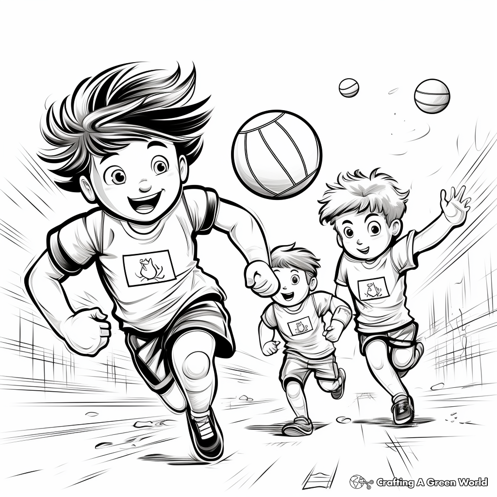 Volleyball coloring pages