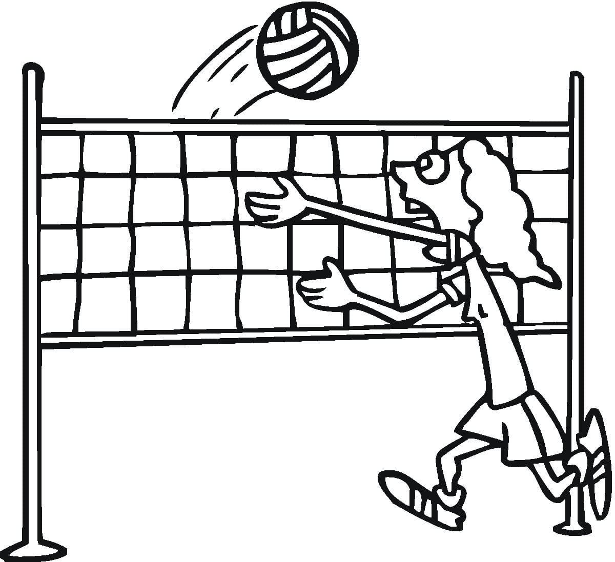 Volleyball picture coloring page