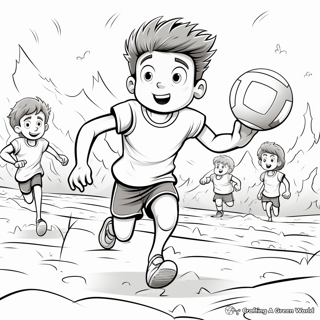 Volleyball coloring pages