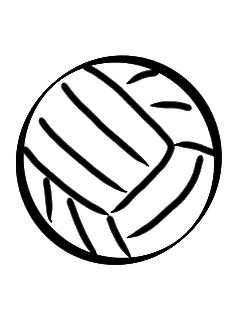 Online coloring pages coloring page volleyball sport download print coloring page