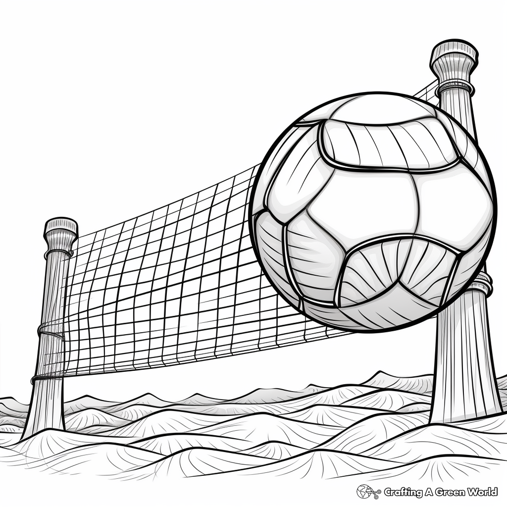 Volleyball coloring pages