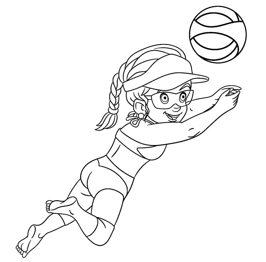 Volleyball coloring pages