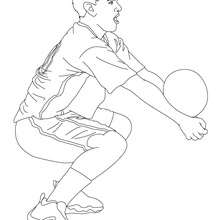 Volleyball player setting the ball coloring pages