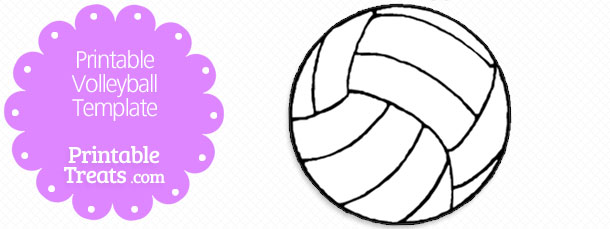 Printable volleyball template â printable treats