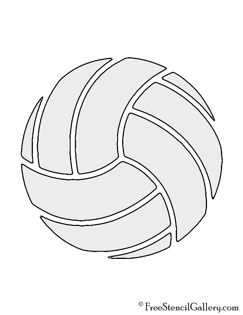 Volleyball stencil free stencil gallery