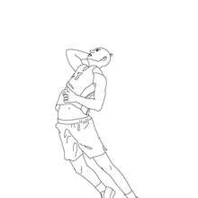 Volleyball jump serve coloring pages