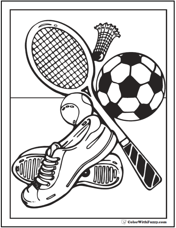 Sports coloring sheets â customize and print pdf