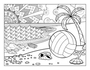 Free printable beach coloring pages