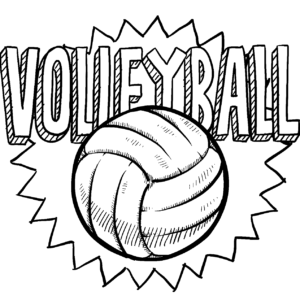 Volleyball coloring pages printable for free download