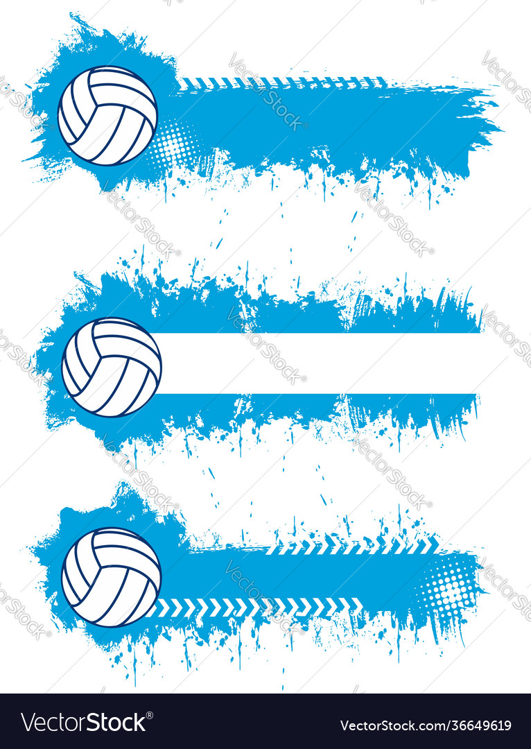 Volleyball sport blank banners templates vector image