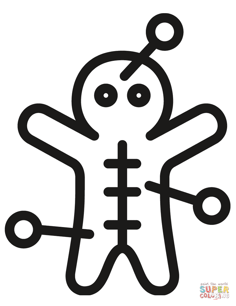 Voodoo doll coloring page free printable coloring pages