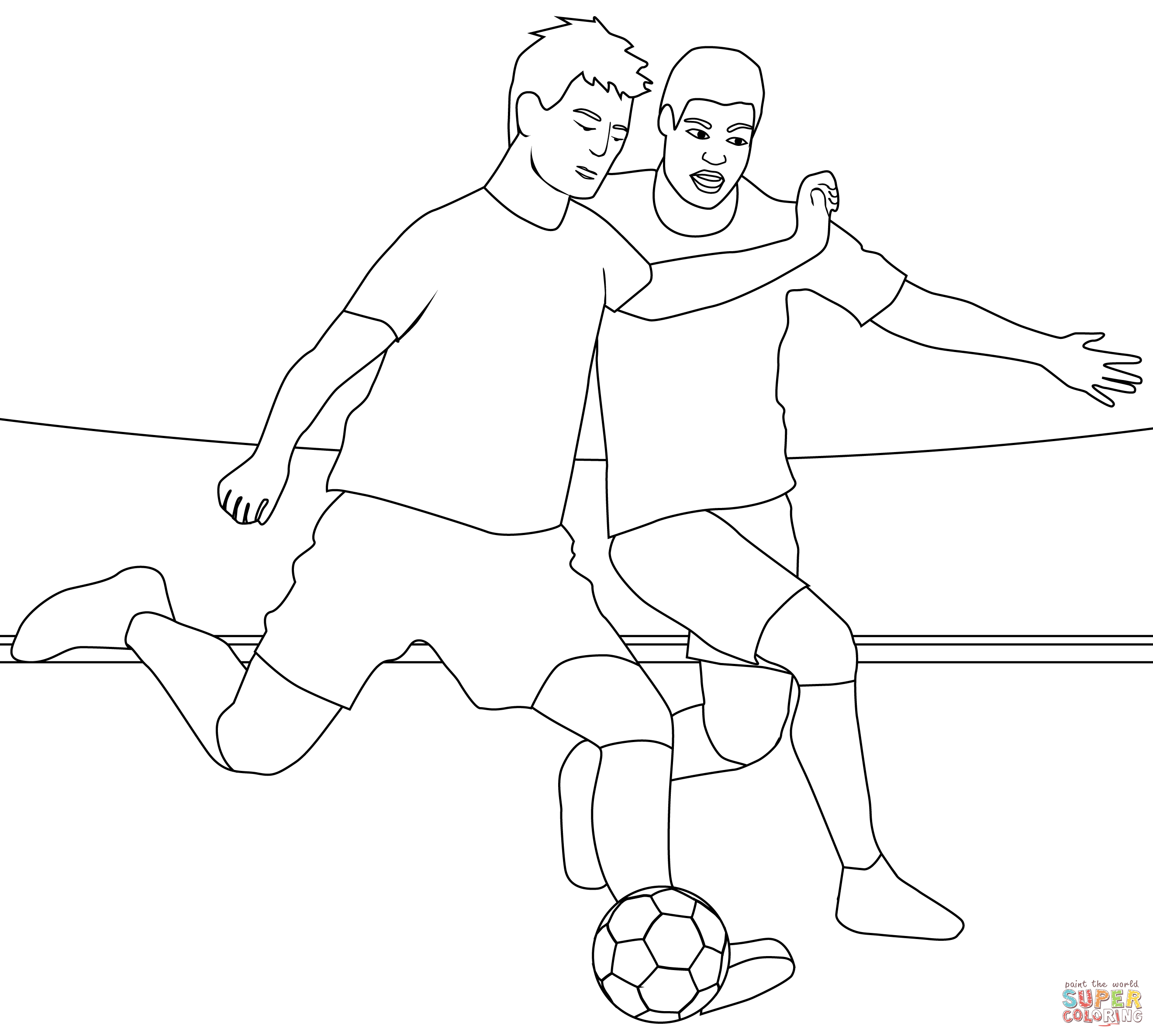 Soccer football coloring page free printable coloring pages