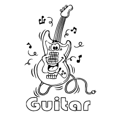 Top free printable guitar coloring pages online