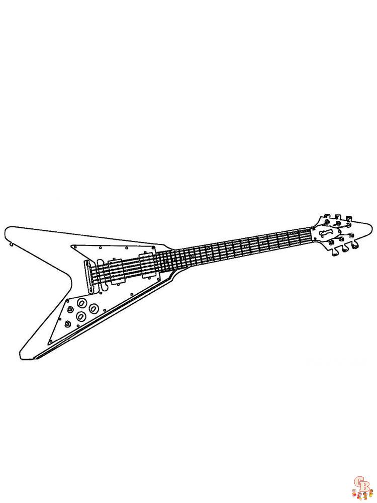 Guitar coloring pages free printable and easy coloring pages