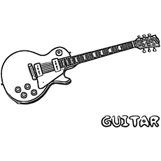 Top free printable guitar coloring pages online