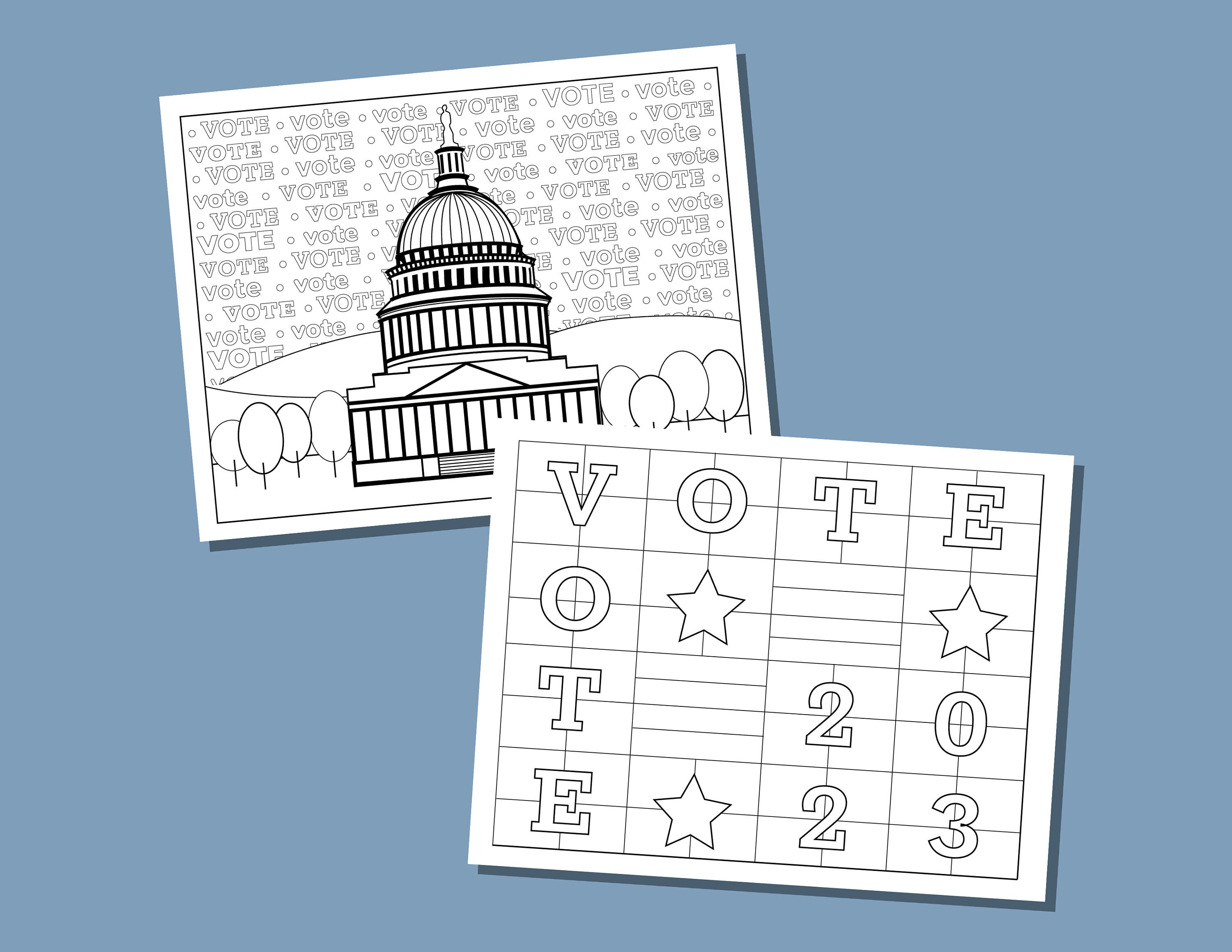 Vote coloring pages for election coloring sheets with vote message perfect for an election classroom activity instant download