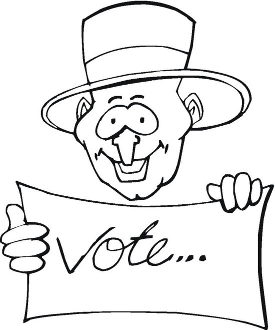 Best election coloring pages for kids