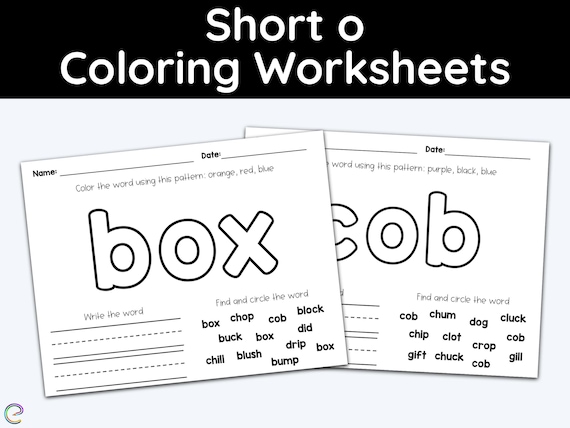 Coloring pages short o short vowel montessori materials st grade worksheets kids worksheets vowel sounds teaching resources