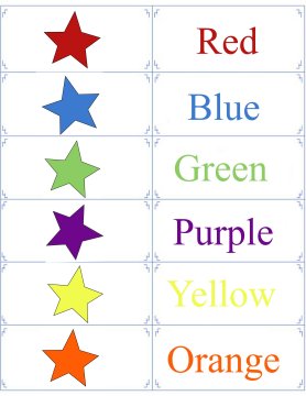 Printable color flashcards