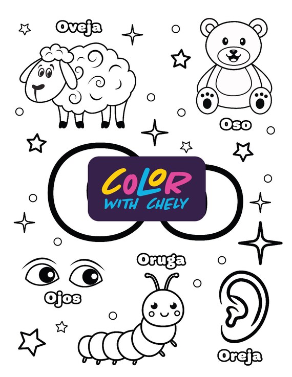 Learn spanish vowels coloring pages instant download aprende las vocales en espaãol con paginas de colorear