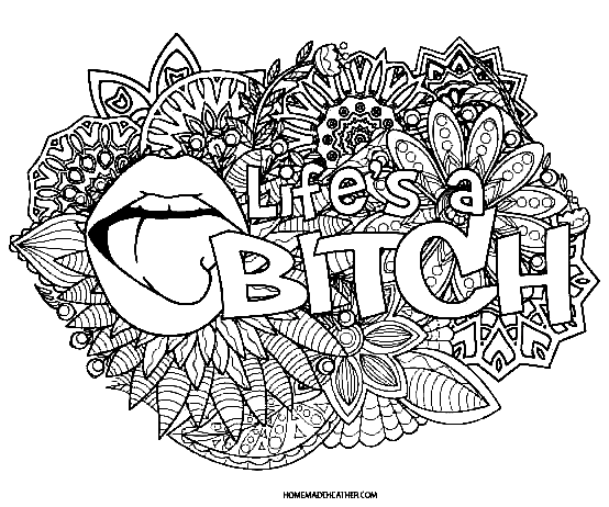 Swear word coloring pages