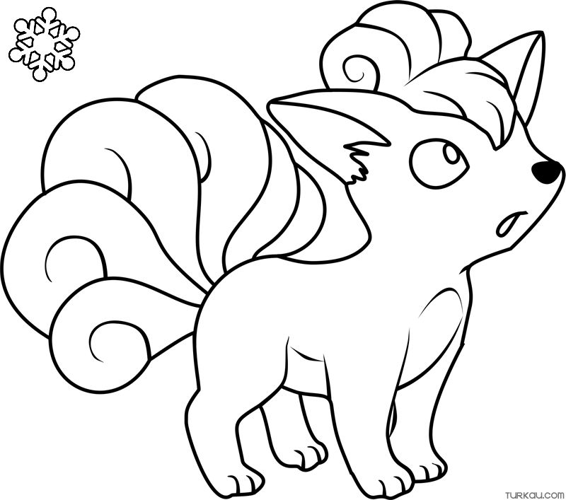 Brocks vulpix beautiful pokemons coloring page