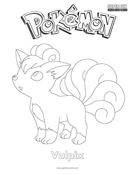 Vulpix pokemon coloring