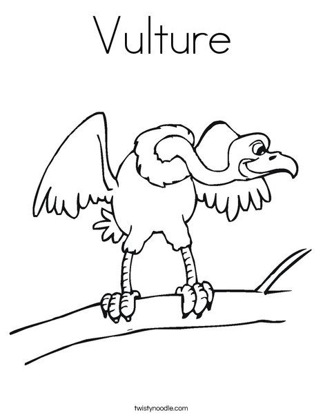 Vulture coloring page