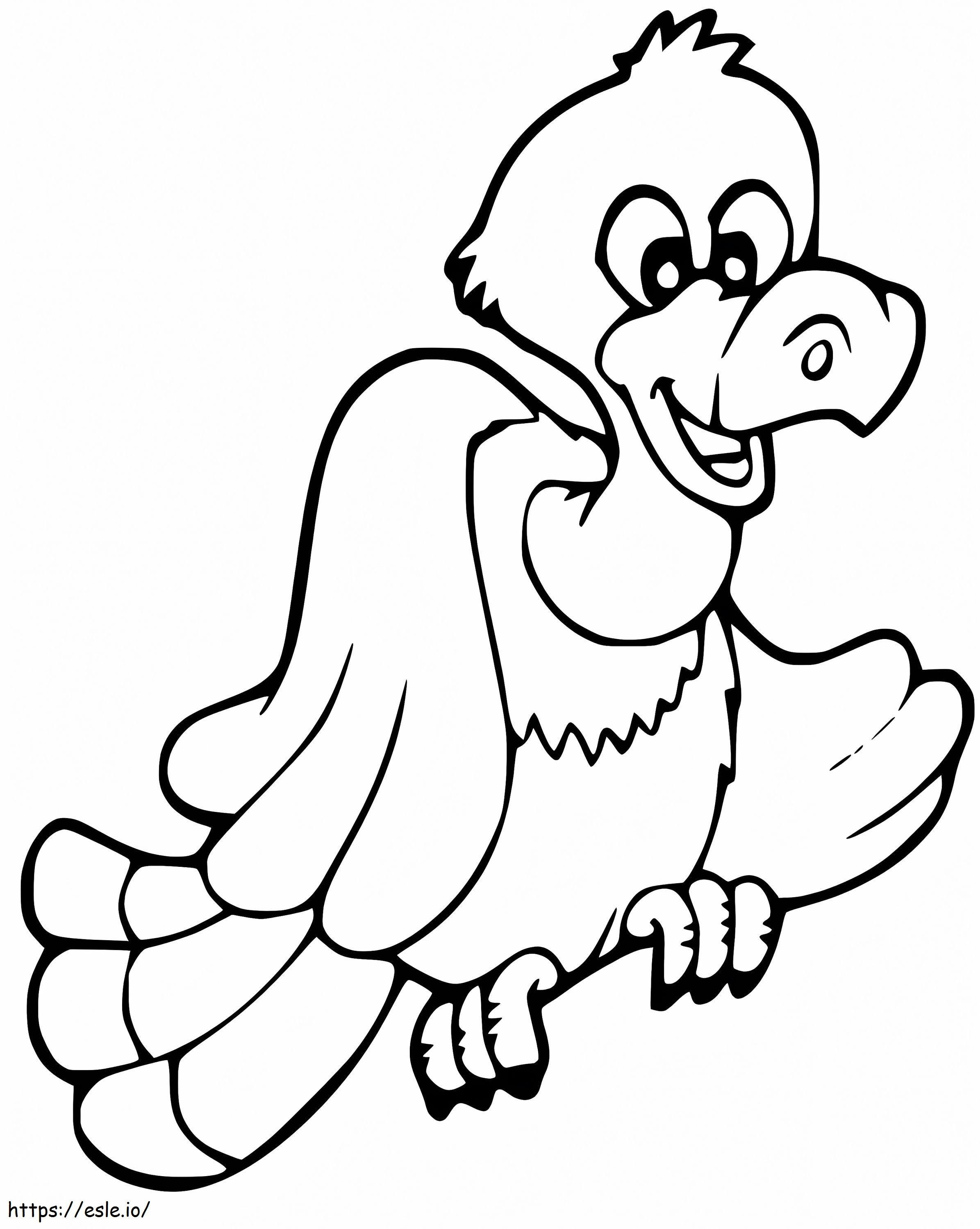 Adorable vulture coloring page