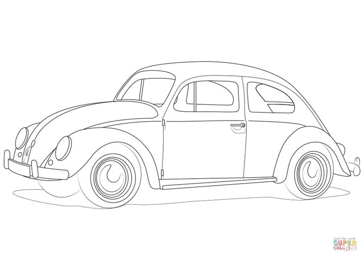 Vw beetle coloring page free printable coloring pages beetle drawing bug coloring pages coloring pages