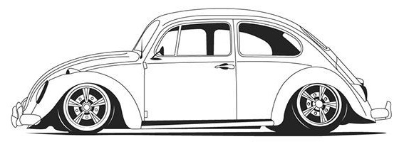 Vw bug coloring page worksheets