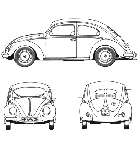 Volkswagen beetle coloring page free printable coloring pages