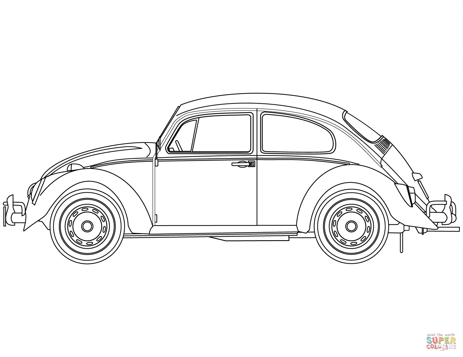 Automobile beetle coloring page free printable coloring pages