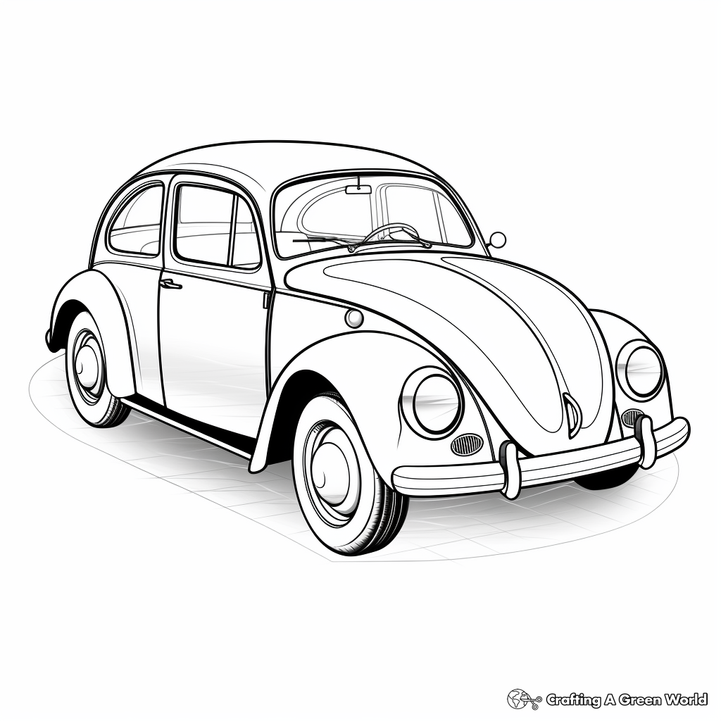 Classic car coloring pages