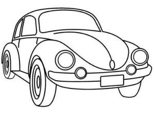 Volkswagen beetle car coloring pages pdf