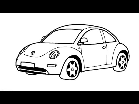 How to draw volkswagen new beetle