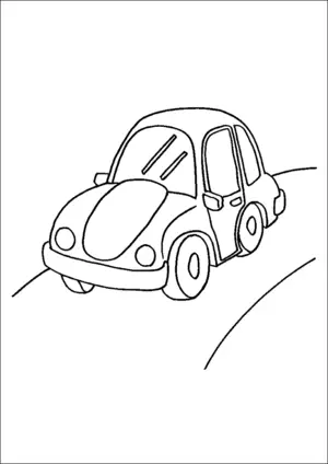 Volkswagen beetle coloring page