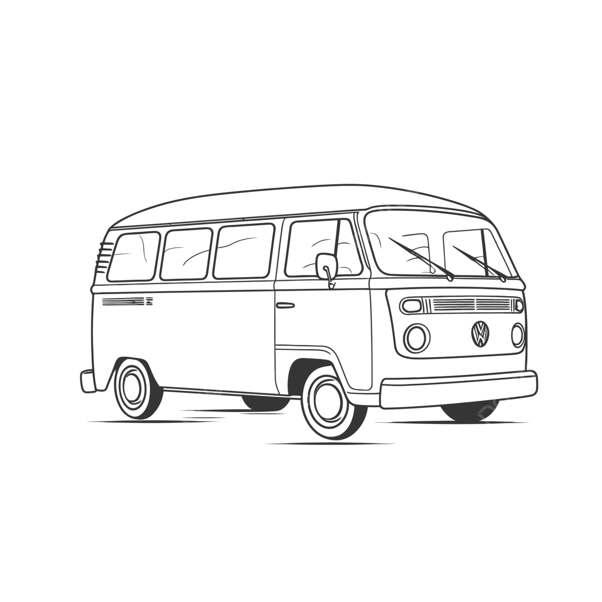 Vw bus coloring pages vintage bus on white background design vw bus coloring outline sketch drawing vector wing drawing bus drawing ring drawing png and vector with transparent background for free download