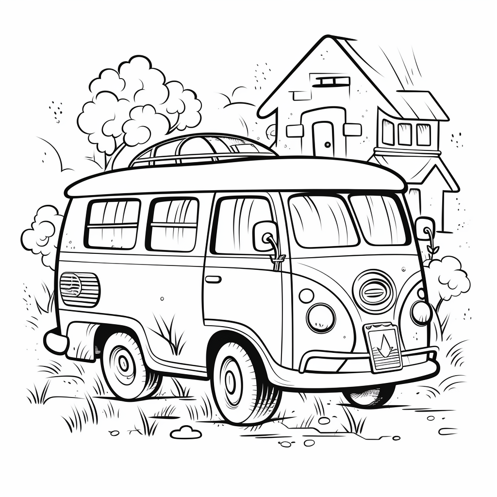 Bus coloring pages