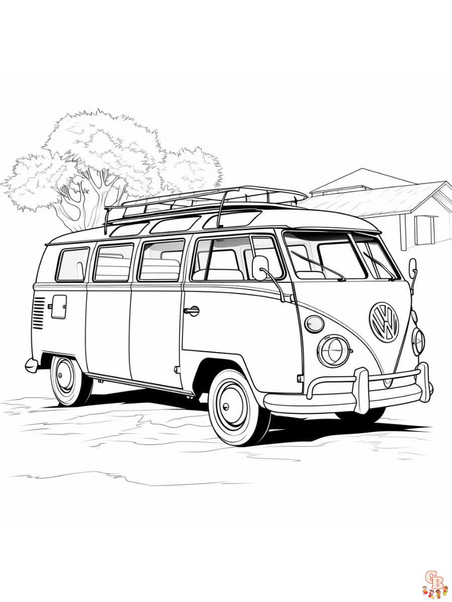 Printable van coloring pages free for kids and adults