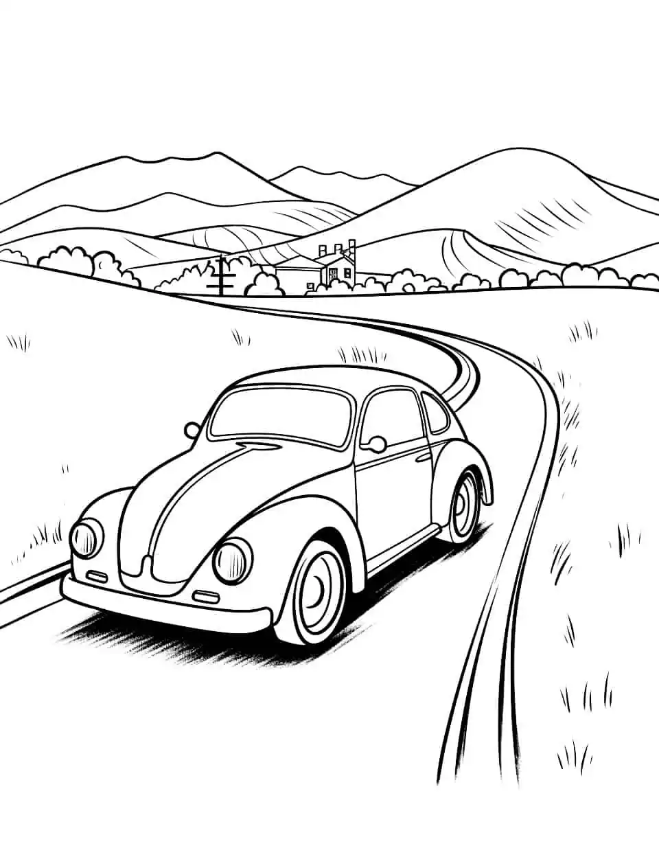 Car coloring pages free printable sheets