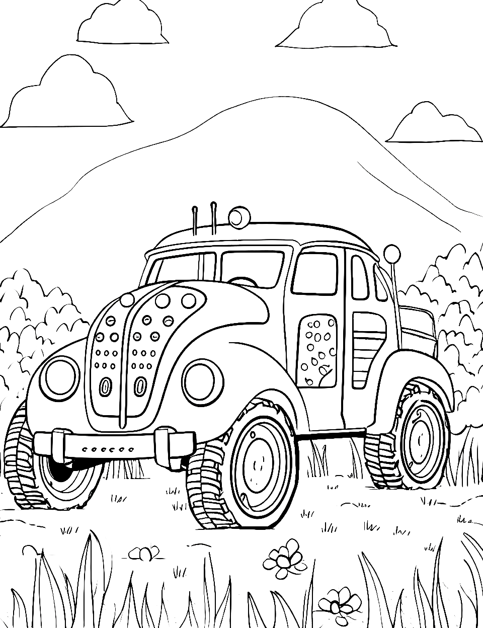 Monster truck coloring pages free printable sheets