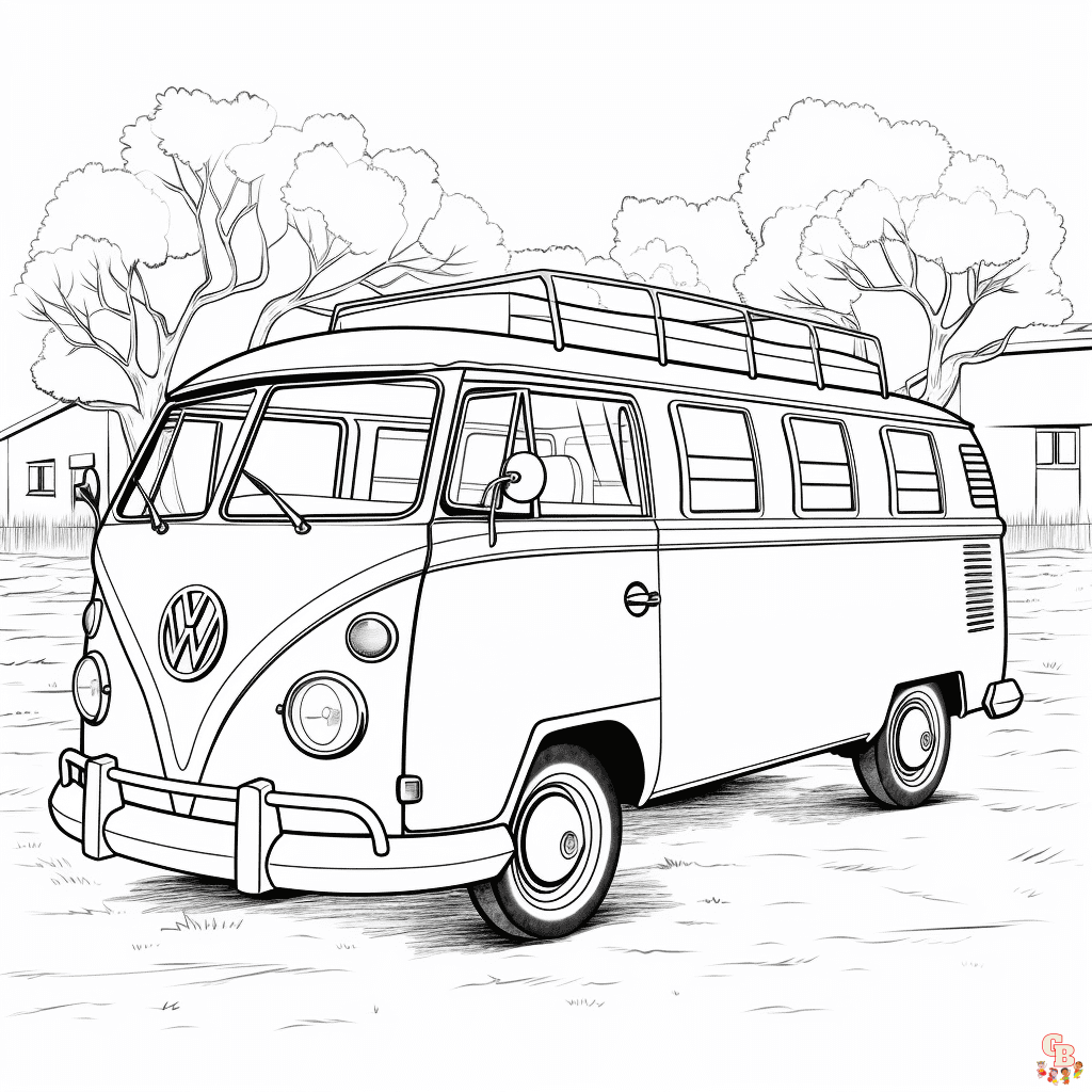 Printable van coloring pages free for kids and adults