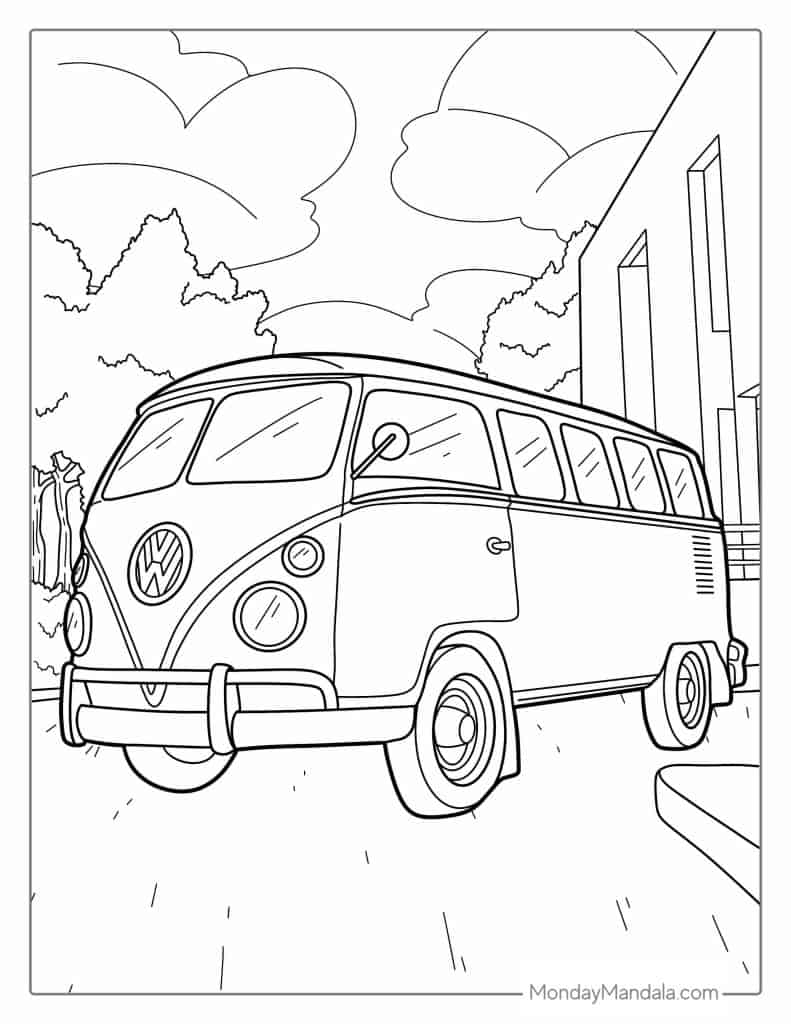 Car coloring pages free pdf printables