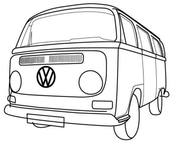 Vw bus coloring pages printable pdf