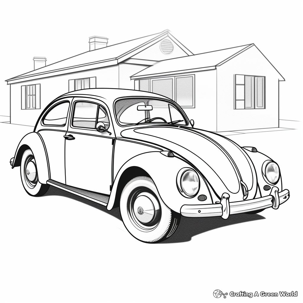 Classic car coloring pages