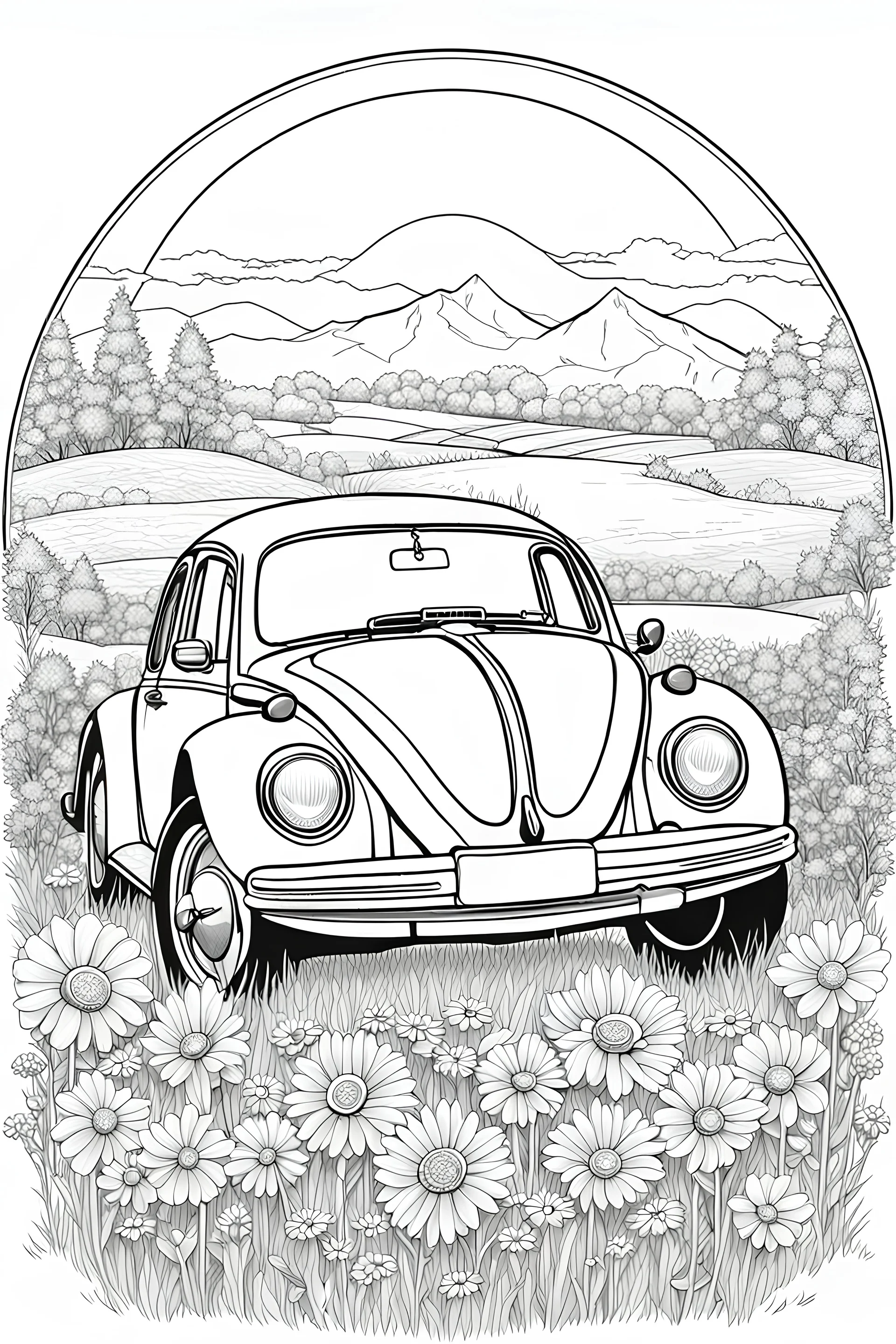 Outline art for an adults coloring page volkswage gallery