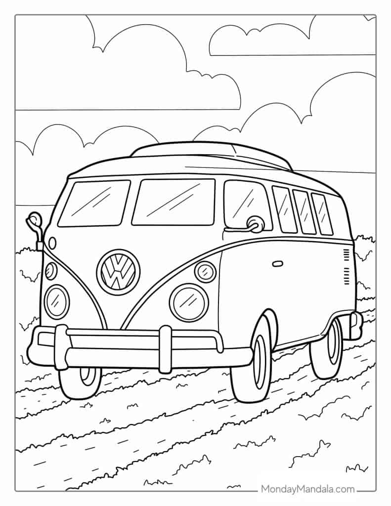 Car coloring pages free pdf printables